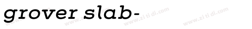 grover slab字体转换